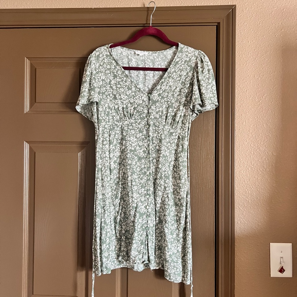 Blu Pepper Sage Floral Dress